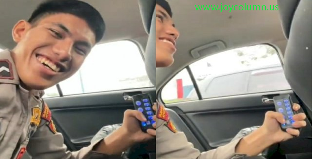Aksi Oknum Polisi Muda Mainkan Sirine Kendaraan Dinas