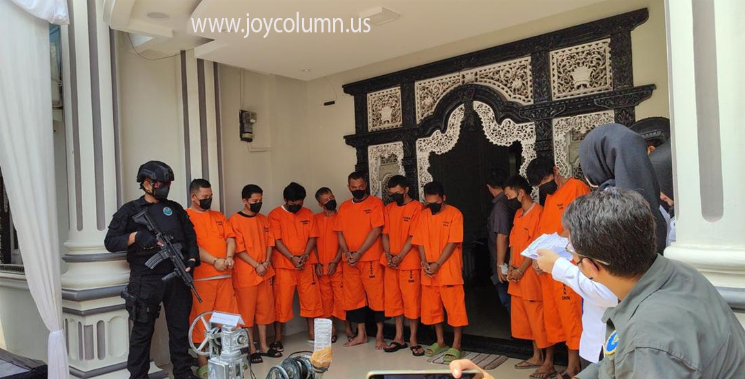 10 Tersangka Produksi Narkoba Rumah Mewah di Serang