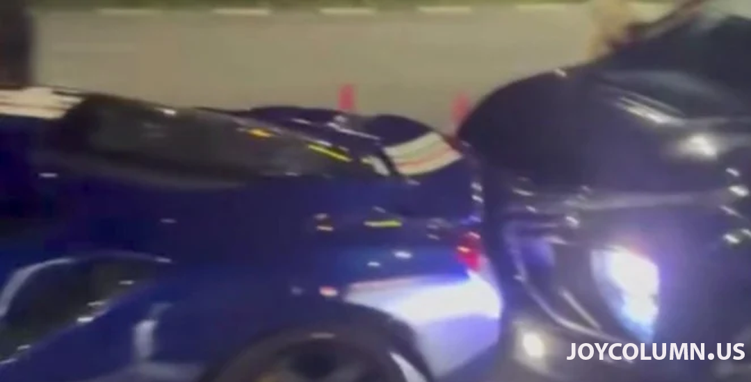 Viral Xpander Tabrak Ferrari di PIK